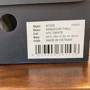 Fred Perry White Kingston Twill Tennis Shoes